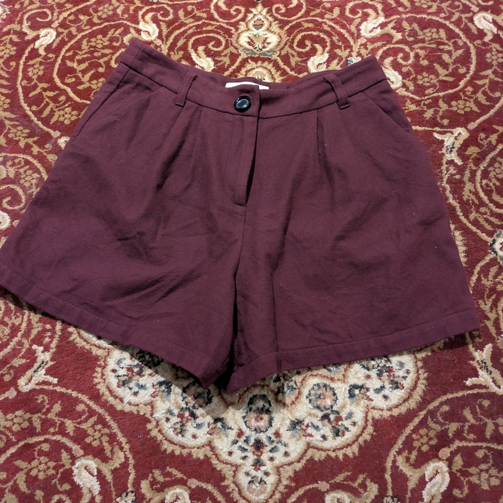 029_Elegant Maroon Women's Shorts